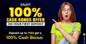 100% cash bonus offer on fantasy sports app